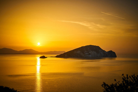 地中海 自然 海洋 假日 明信片 赞特 夏天 日出 全景图