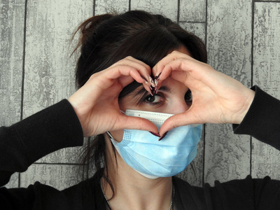 保护 预防 肖像 医生 照顾 呼吸系统 纱布 女人 警报