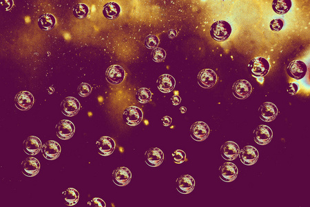 空气 流体 混合物 乳状液 液体 特写镜头 气泡 科学 混合