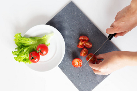 烹饪 配方 制作 人类 晚餐 切割 餐厅 桌子 健康 番茄