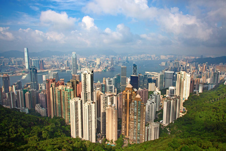 大都市 日落 商行 港口 金融 地标 中心 旅行 香港 城市景观
