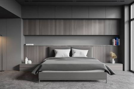 放松 豪宅 床边 家具 木材 主人 卧室 投资 美丽的 设计师