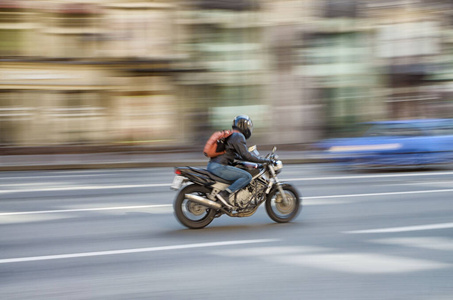 发动机 摇摄 自行车 变模糊 旅行 街道 小型摩托车 交通
