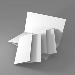 空白白色文件夹小册子模板模型图片