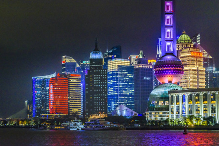 中国上海浦东新区夜景图片