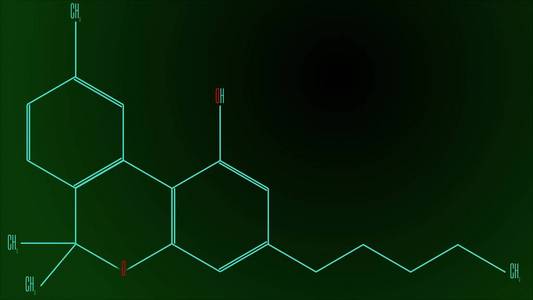 大麻二酚大麻酚分子的化学式图解照片
