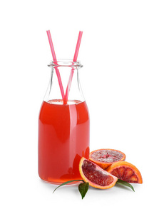 一瓶白底鲜血橙汁图片