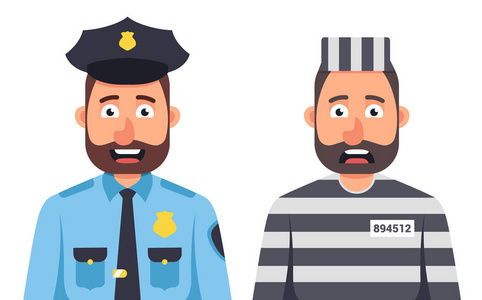 狱警.戴帽子的警察.照片