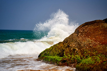 巨浪巨石海岸图片