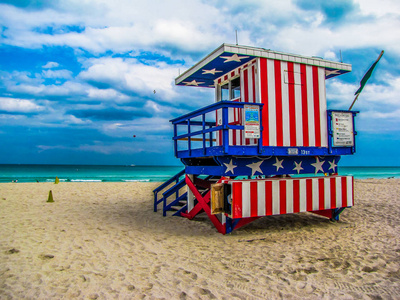 美国佛罗里达州迈阿密南海滩图片
