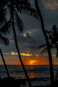 夏威夷大岛日落图片