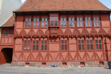 丹麦奥登塞的传统历史建筑图片