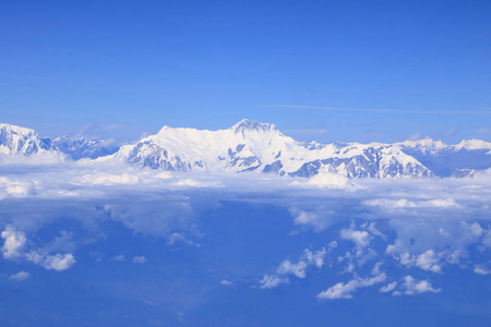 从飞机上俯瞰喜马拉雅山脉图片
