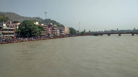 印度哈里德瓦市的圣恒河图片
