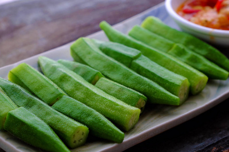 木底黄秋葵豆腐芝士图片