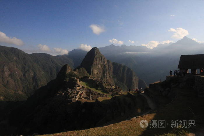 秘鲁安第斯山脉中的马丘比丘印加城堡