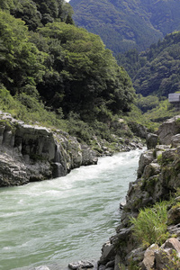 日本德岛吉野河的敖包峡图片