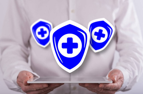 健康保护理念插画