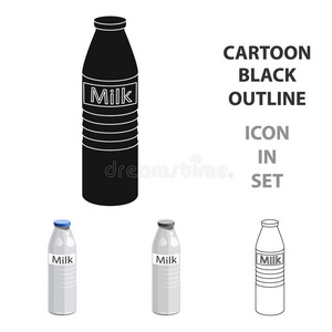 塑料制品奶瓶子偶像采用漫画方式隔离的向白色的背