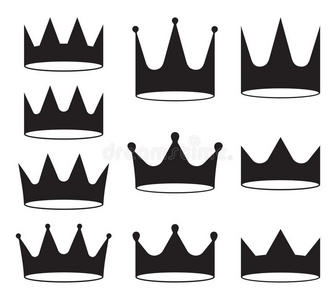 放置关于num.十黑的王冠为纹章设计向白色的背景.
