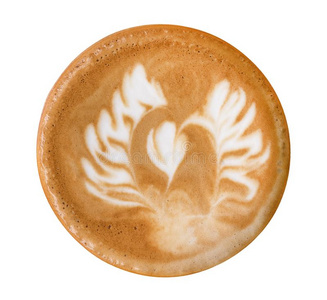 顶看法关于热的c关于fee卡普契诺咖啡拿铁咖啡艺术起泡沫隔离的向whiteiron白铁