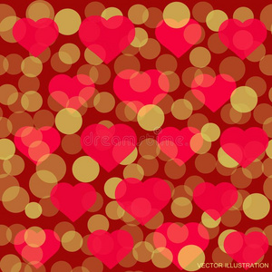 红色的心模式为情人一天招呼卡片设计.古罗马的