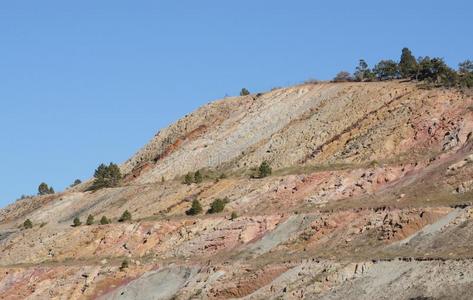 地质的层关于的颜色山