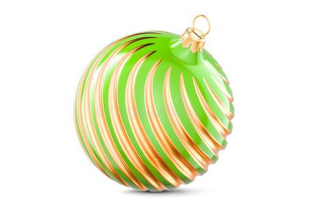 绿色的圣诞节球,装饰.3英语字母表中的第四个字母翻译