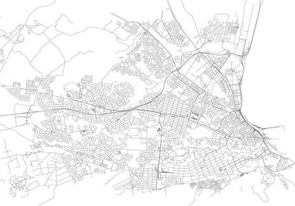 大街关于港口伊丽莎白,城市地图,南方非洲