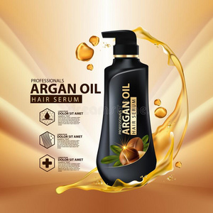 阿根油头发关心保护控制采用瓶子