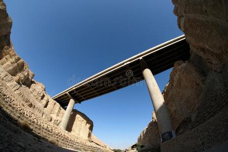 高架桥采用古代罗马所统治的Palestine南部沙漠.