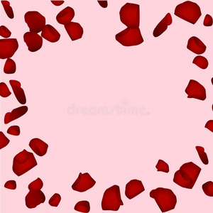 红色的玫瑰花瓣.情人英文字母表的第19个字母卡片背景