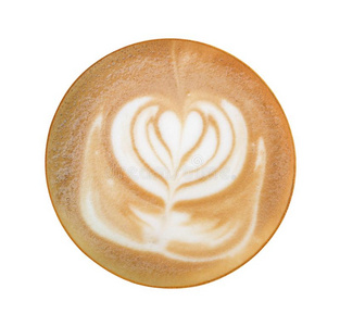 顶看法关于热的c关于fee卡普契诺咖啡拿铁咖啡艺术隔离的向白色的波黑