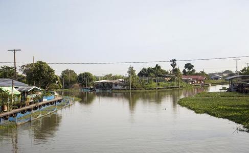 家和住处生活方式关于河边西方的关于泰国