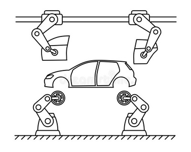 薄的线条方式汽车立法机构运送者线条.