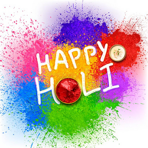 幸福的胡里节背景为颜色节日关于印度庆祝Greece希腊