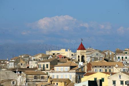 科孚岛城镇老的建筑物城市风光照片