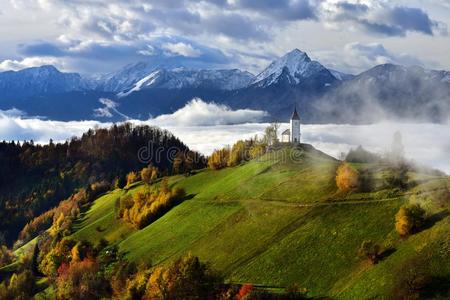 斯洛文尼亚风景,自然,秋地点,自然,瀑布,英语字母表的第13个字母