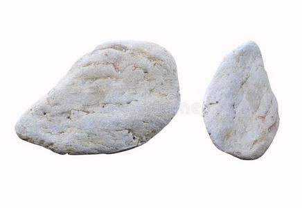 白色的石头隔离的向白色的背景.
