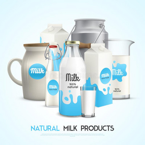 自然的奶乘积背景