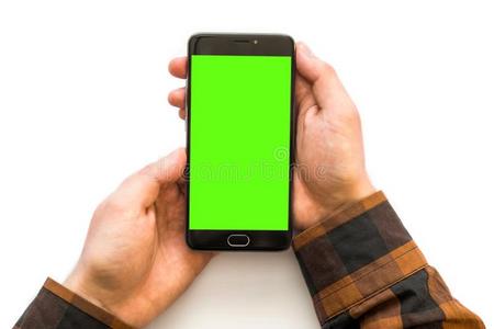 假雷达绿色的屏幕为浓度钥匙混合智能手机和英语字母表的第15个字母