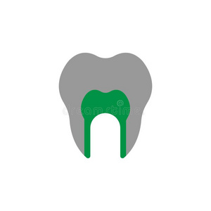 解剖和运河偶像.元素关于牙齿的关心偶像为可移动的英语字母表的第3个字母插画