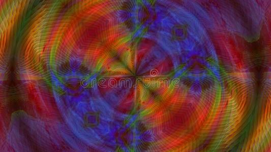 由致幻药引起幻觉的引起幻觉的引起幻觉的彩虹富有色彩的模式形状插画