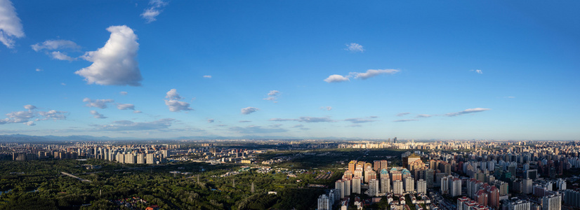 鸟瞰北京全景