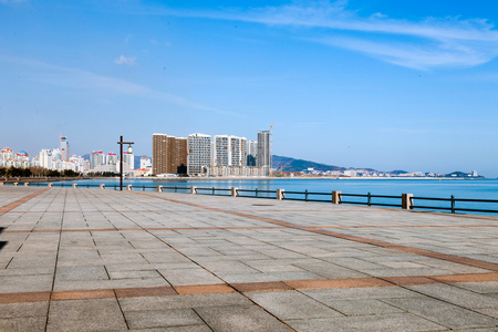 中国山东威海市海岸建设