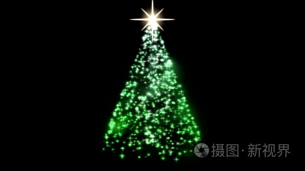 旋转的圣诞树动画环绿色