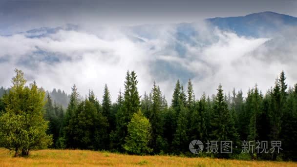 在山的高山风景视频