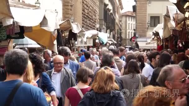 市场在佛罗伦萨的地方视频