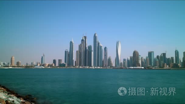 阿联酋迪拜码头视图视频