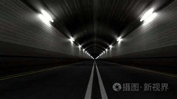 隧道道路行驶无休止的无缝环视频